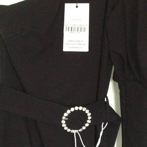 Lavish Alice black midi Dress - Picture 3 of 5